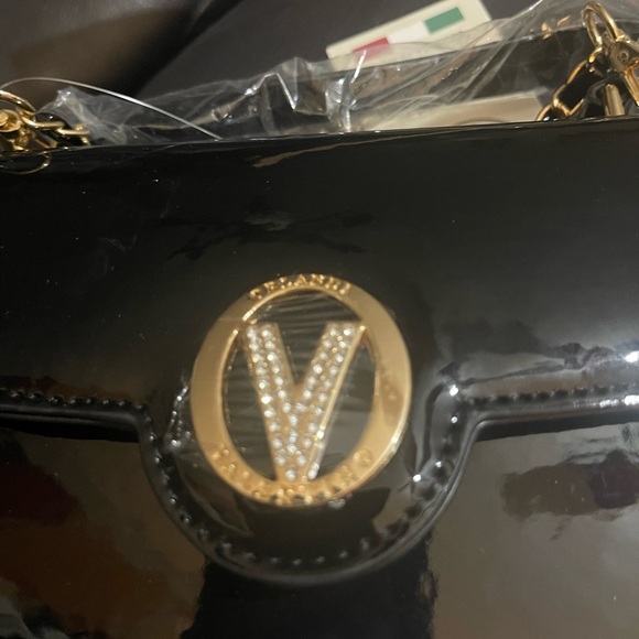 Valentino Black Patent Leather Shoulder Bag great for Valentines Day ❤️❤️❤️ - Picture 9 of 9